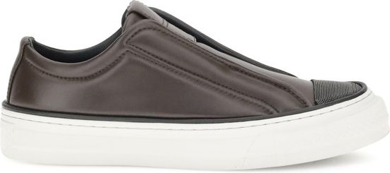 Черные низкие кеды из резины Brunello Cucinelli