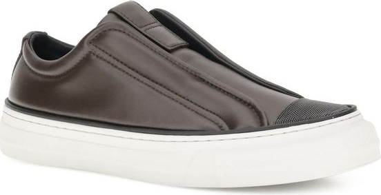 Черные низкие кеды из резины Brunello Cucinelli