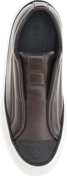 Черные низкие кеды из резины Brunello Cucinelli