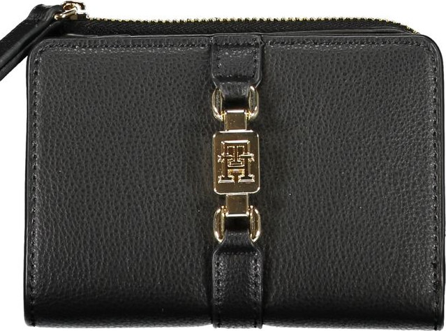 Кошелек Tommy Hilfiger Sleek Black Застежка-молния с отделением для монет