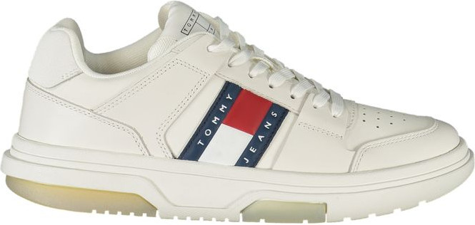White Leather Women Sneaker Tommy Hilfiger