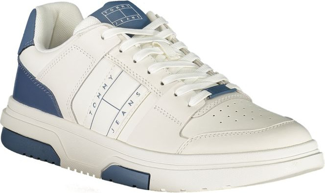 White Leather Men Sneaker Tommy Hilfiger