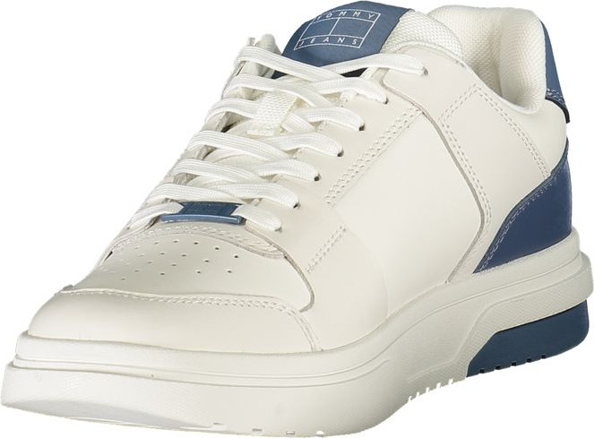 White Leather Men Sneaker Tommy Hilfiger