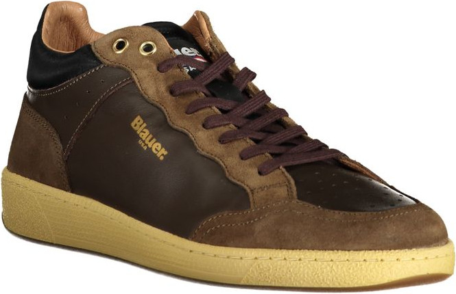 Brown Leather Men Sneaker Blauer