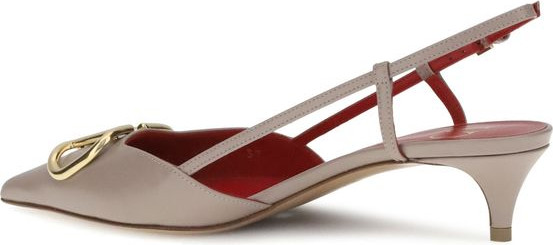 Oyoq kiyim Valentino Garavani Gray Calf Leather Mid Heel