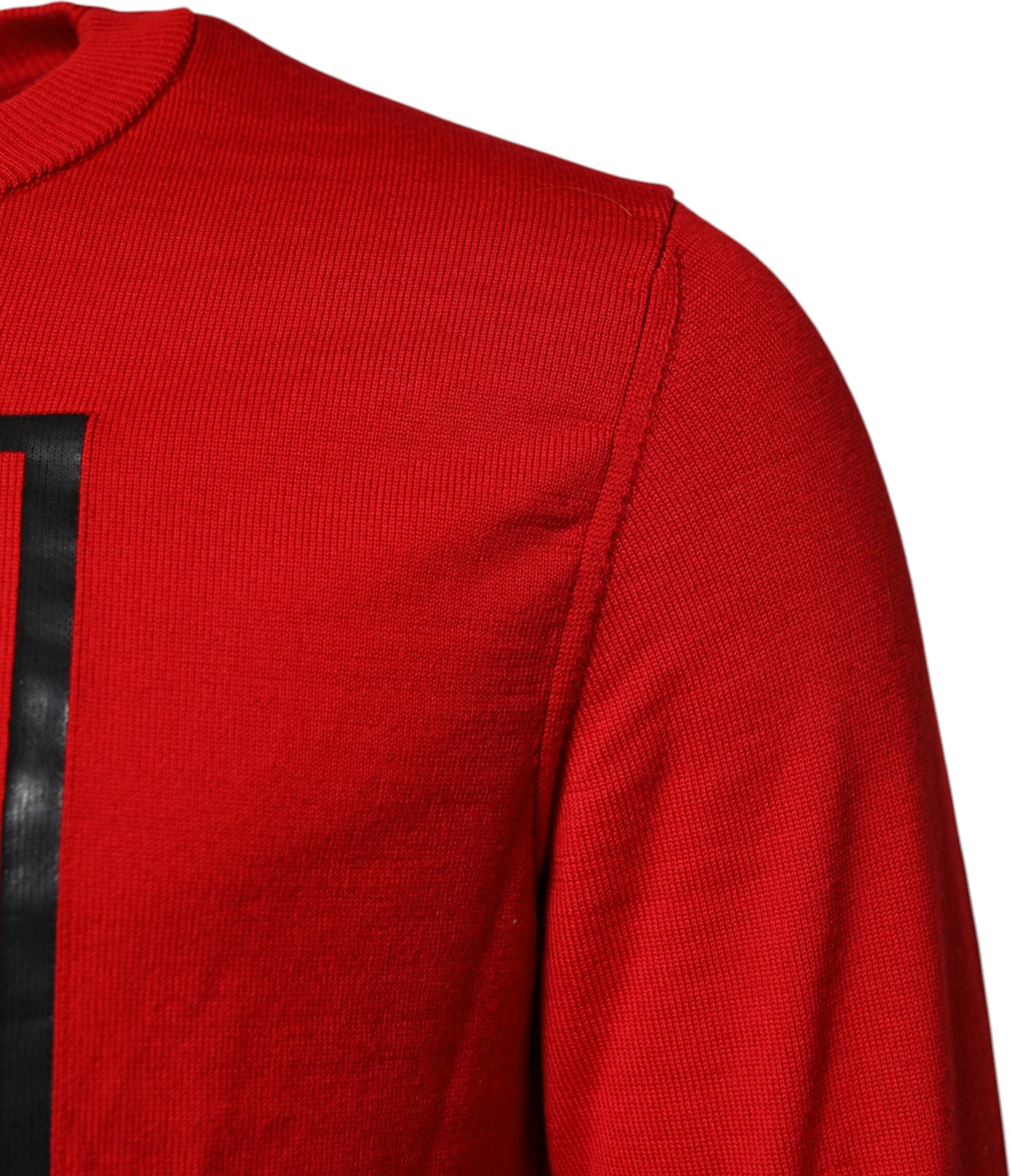 Red Eye Print Crew Neck Pullover Sweater Dolce & Gabbana