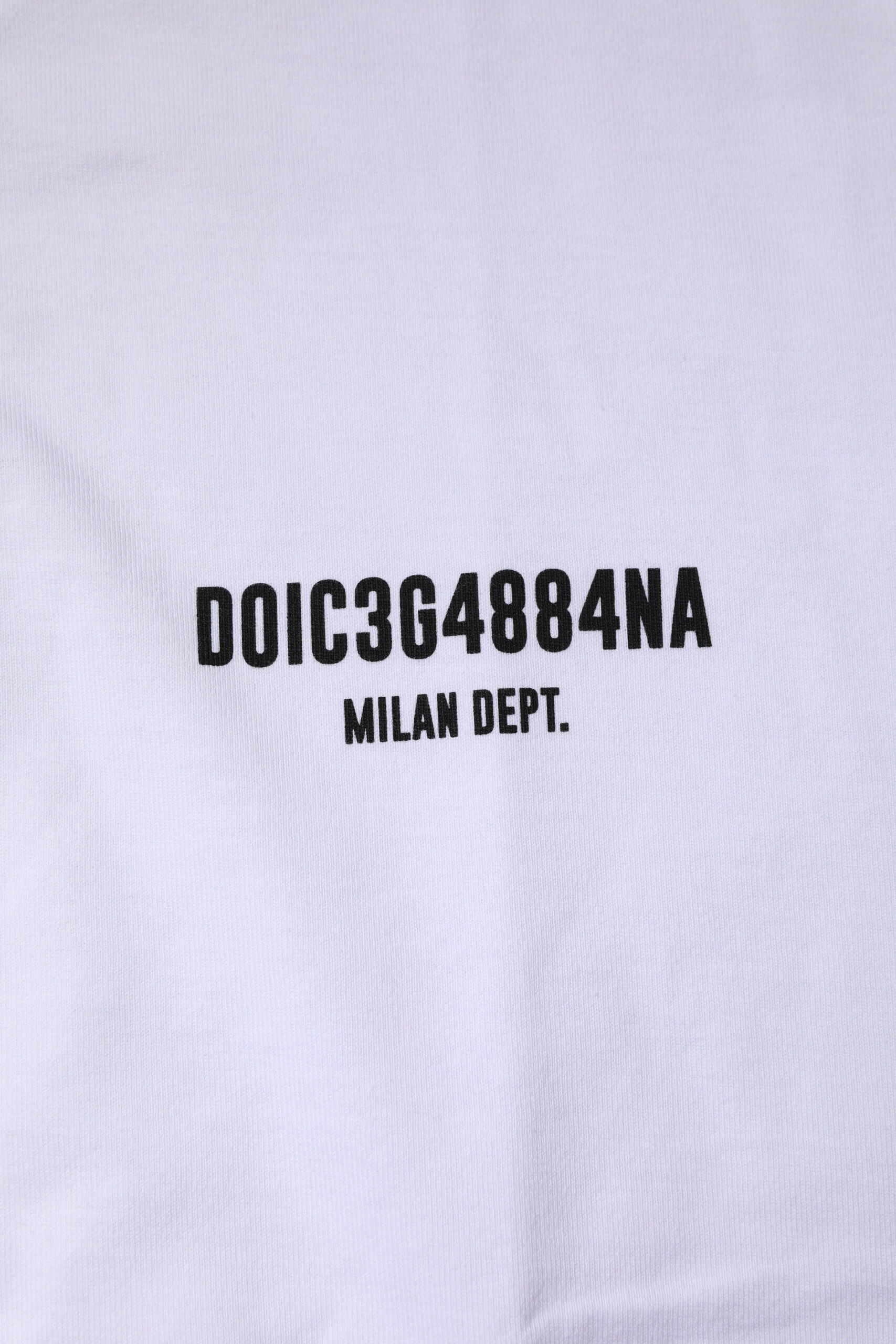 White Cotton Logo Print Crew Neck T-shirt Dolce & Gabbana