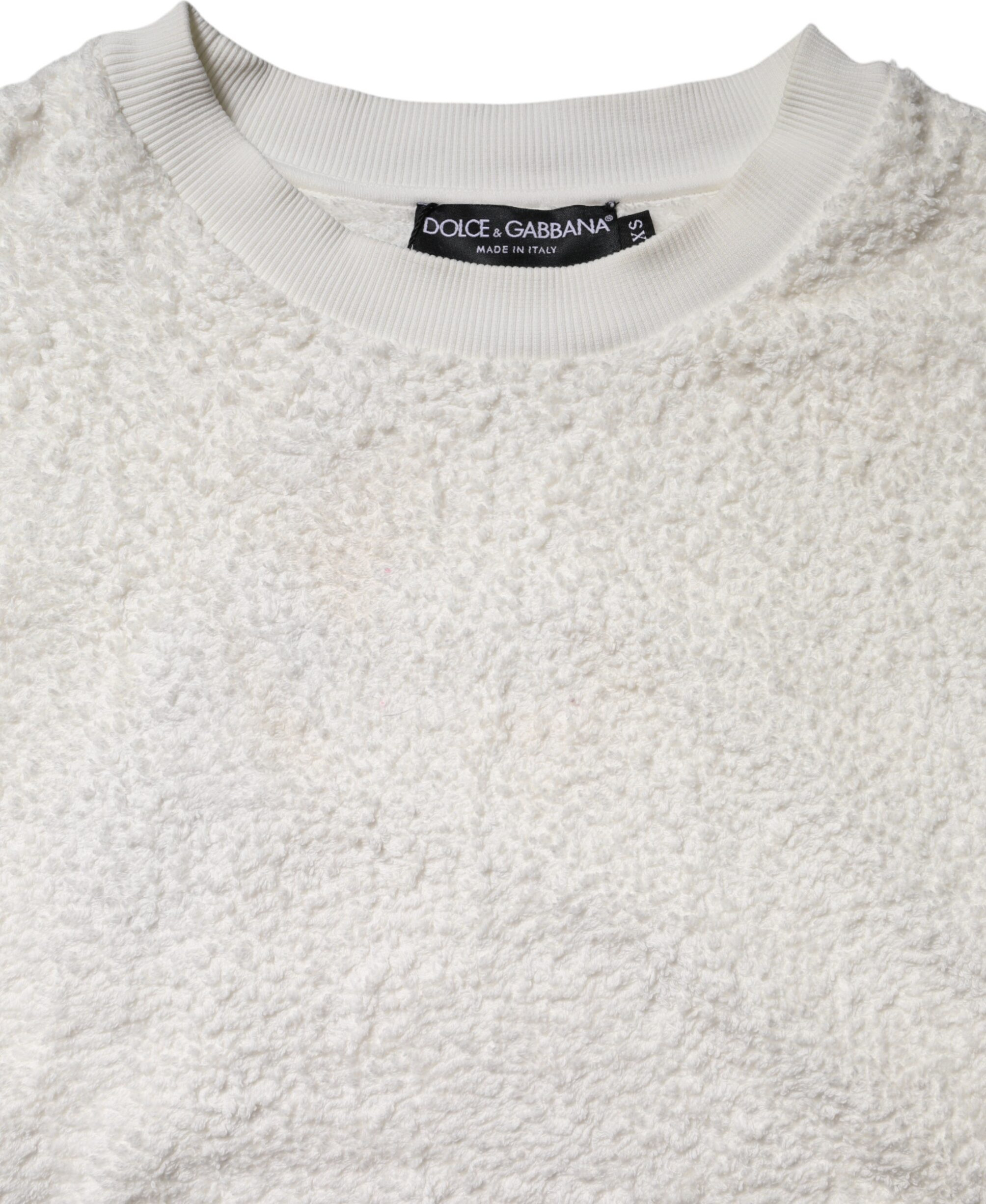 Dolce & Gabbana Oq Paxta Fleece Krujkasi