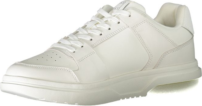 White Leather Men Sneaker Tommy Hilfiger