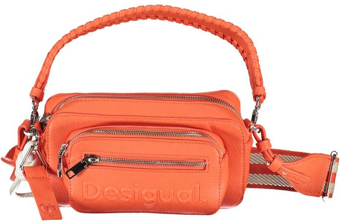 Handbag Desigual Pink Polyethylene