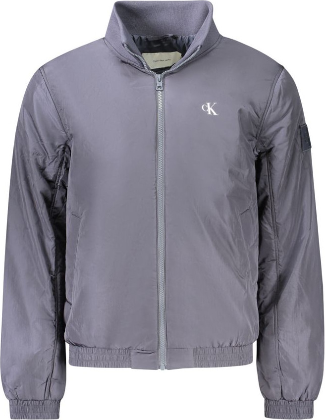 Blue Polyamide Men Jacket