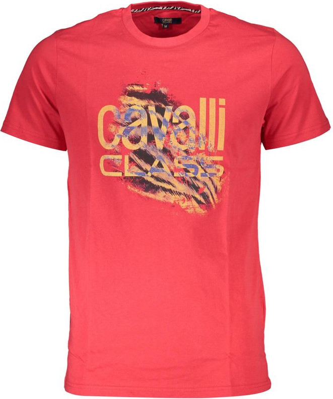 Red Cotton T-Shirt cavalli CLASS