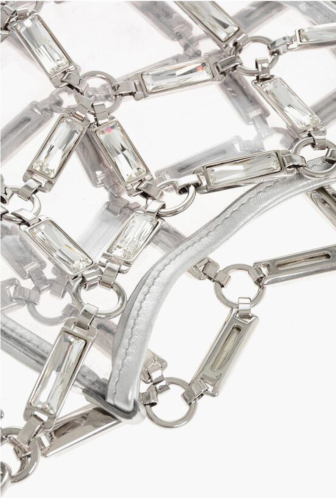 Dsquared2 Rhinestoned NET Jewel Clutch sumkasi