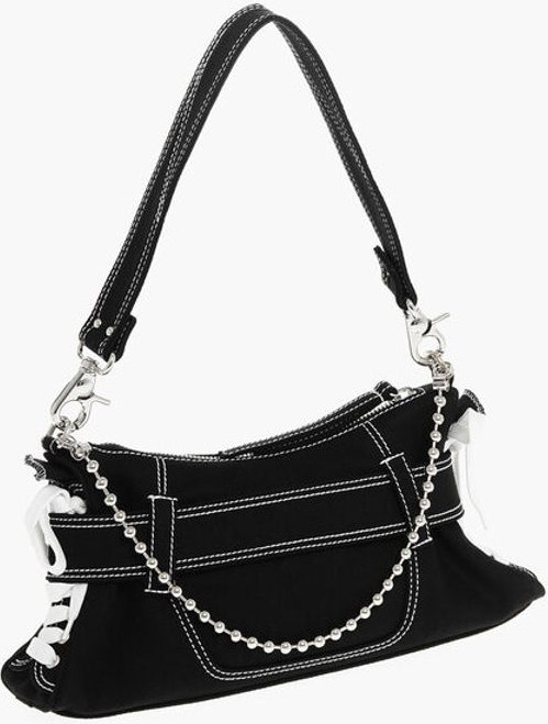 Сумка-хобо Dsquared2 из канваса с пряжкой с логотипом