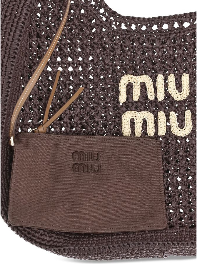 Sumka Miu Miu Rafia Shoulder Bag