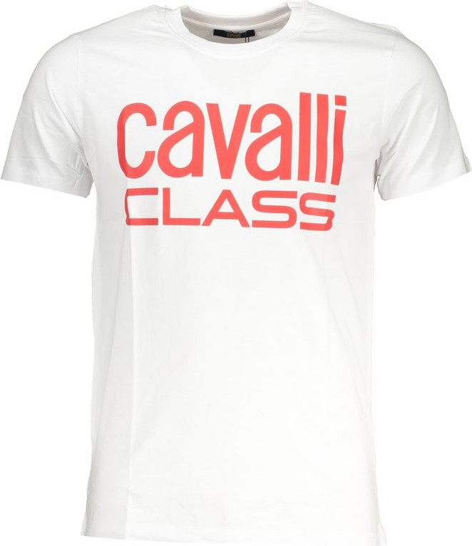 White Cotton T-Shirt cavalli CLASS