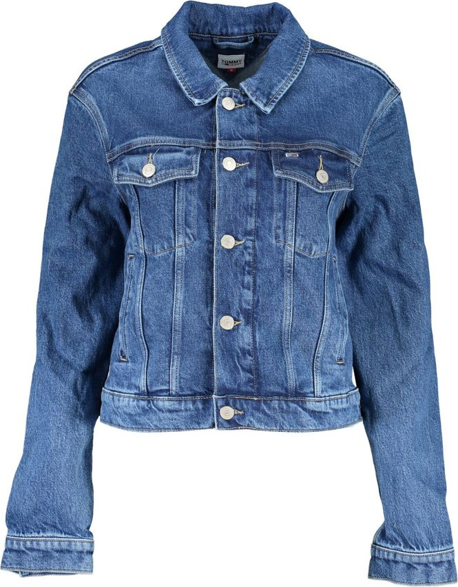 Blue Cotton Women Jacket Tommy Hilfiger