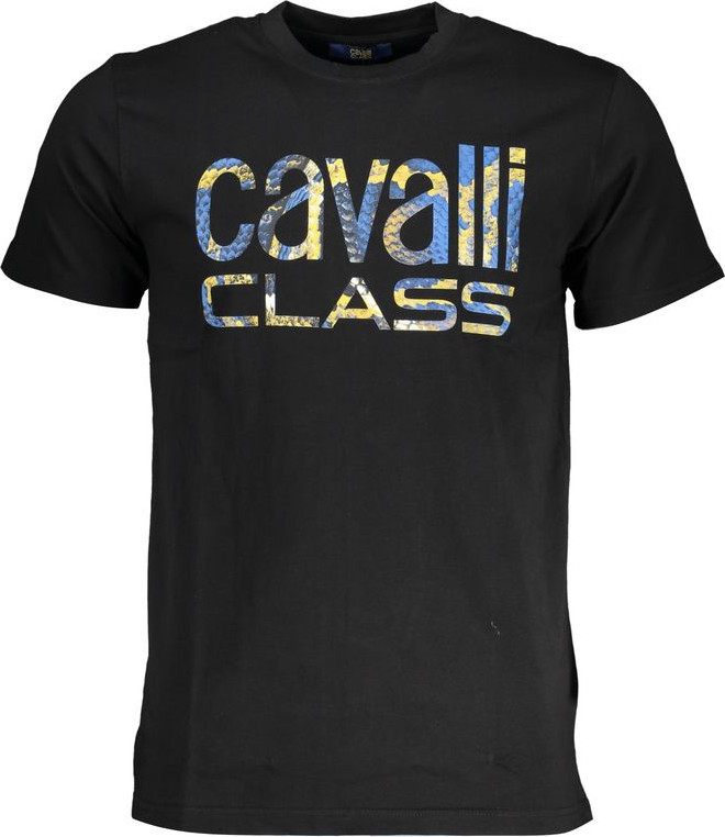 Black Cotton T-Shirt Cavalli Class