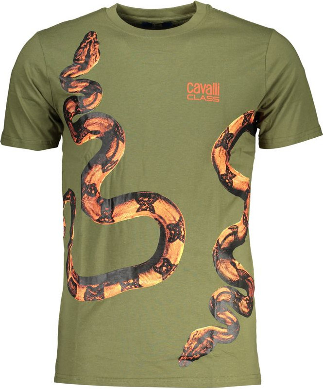 Green Cotton T-Shirt Cavalli CLASS