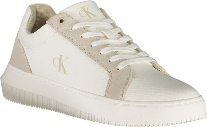White Leather Men Sneaker Calvin Klein