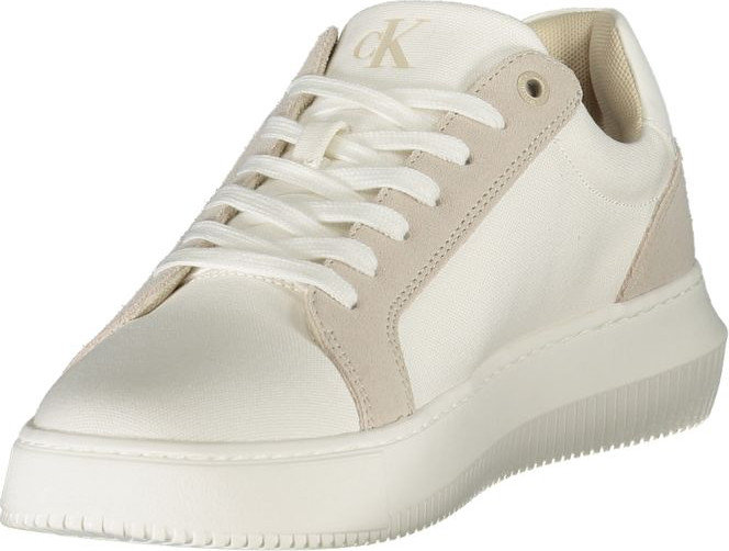 White Leather Men Sneaker Calvin Klein