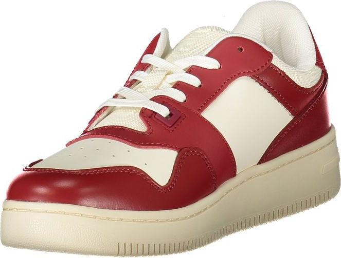 Red Leather Women Sneaker Tommy Hilfiger