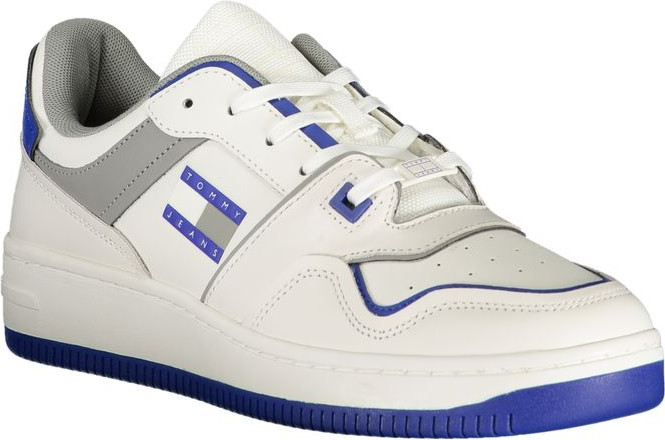 White Polyethylene Men Sneaker by Tommy Hilfiger