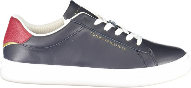 Blue Leather Women Sneaker Tommy Hilfiger