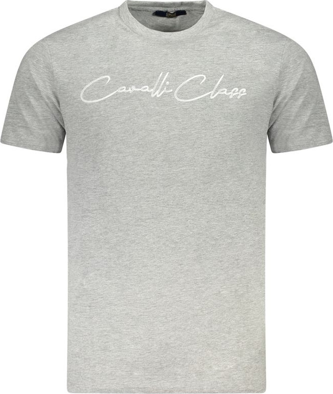 Gray Cotton T-Shirt Cavalli Class
