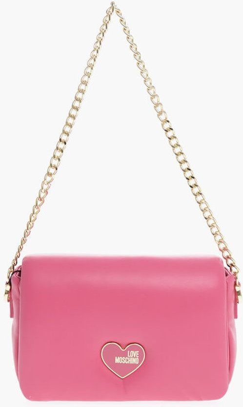 Crossbody Bag Moschino LOVE Faux Leather Crossbody Bag with Golden Chain