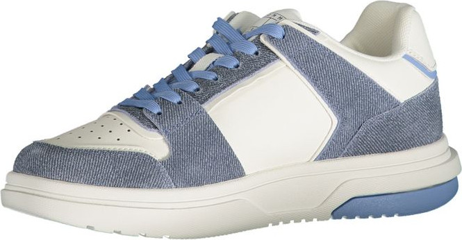 Light Blue Leather Women Sneaker Tommy Hilfiger