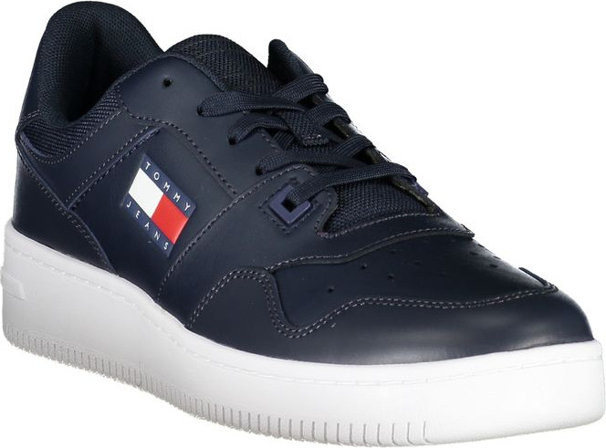 Кроссовки с синим контрастом и деталями логотипа Tommy Hilfiger