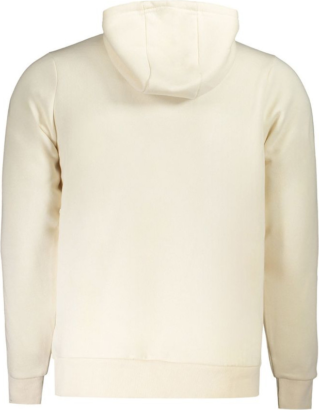 Sweater Geographical Norway White Cotton Men Sweater with Hood and Pockets
