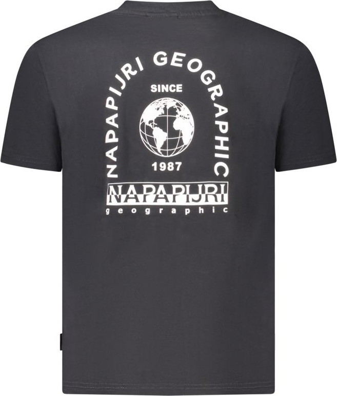 Napapijri Qora Paxta Erkaklar futbolka