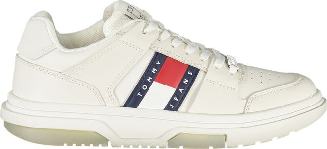 White Leather Women Sneaker Tommy Hilfiger