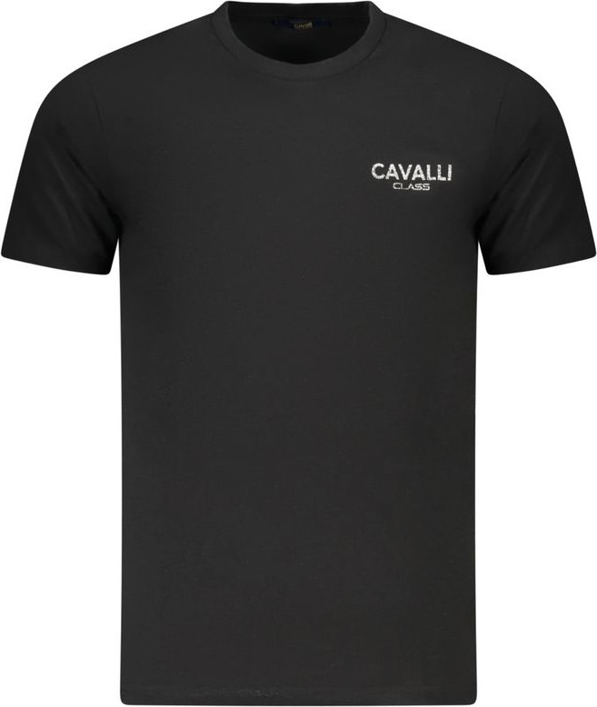 Черная хлопковая мужская футболка от cavalli CLASS