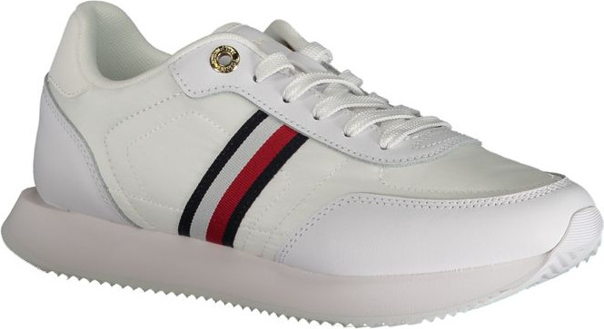 White Polyester Sneaker Tommy Hilfiger
