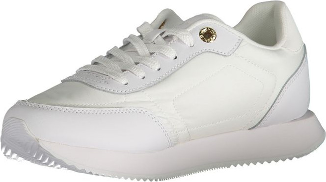 White Polyester Sneaker Tommy Hilfiger