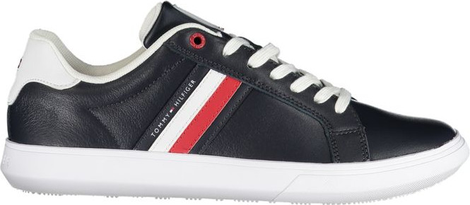 Sleek Blue Lace-Up Sneakers Tommy Hilfiger