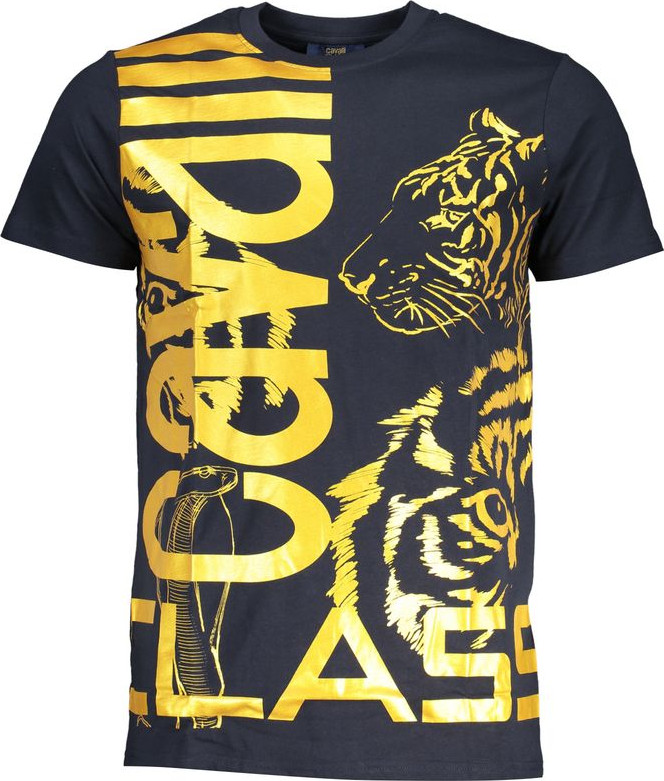 Blue Cotton T-Shirt Cavalli Class