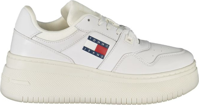 White Leather Women Sneaker Tommy Hilfiger