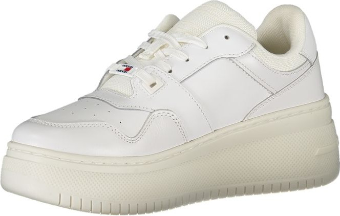 White Leather Women Sneaker Tommy Hilfiger