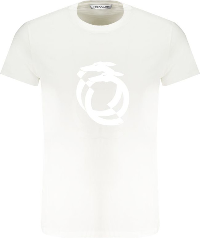 White Cotton T-Shirt Trussardi