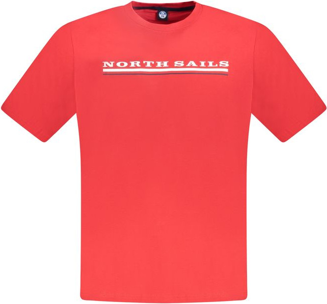 North Sails Qizil Paxta Erkaklar futbolkasi