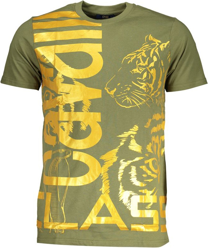 Green Cotton T-Shirt Cavalli CLASS