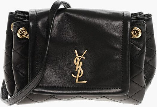 Мини-сумка Saint Laurent Стеганая Кожа NOLITA