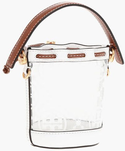 Sumka Tory Burch PVC Monogramly Shaffof Mini Bucket Sumka