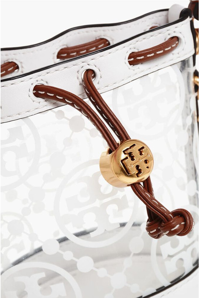 Sumka Tory Burch PVC Monogramly Shaffof Mini Bucket Sumka