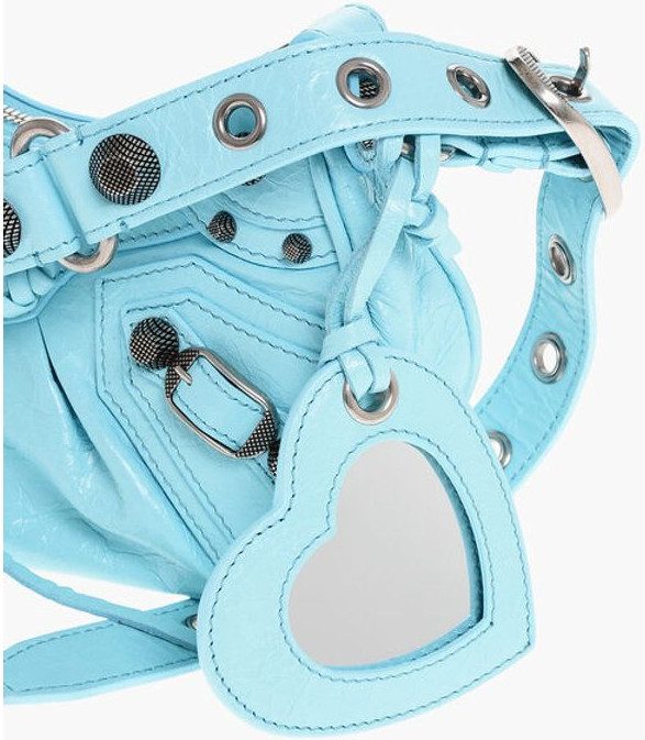 Сумка через плечо Balenciaga Leather CAGOLE с деталями в виде заклепок