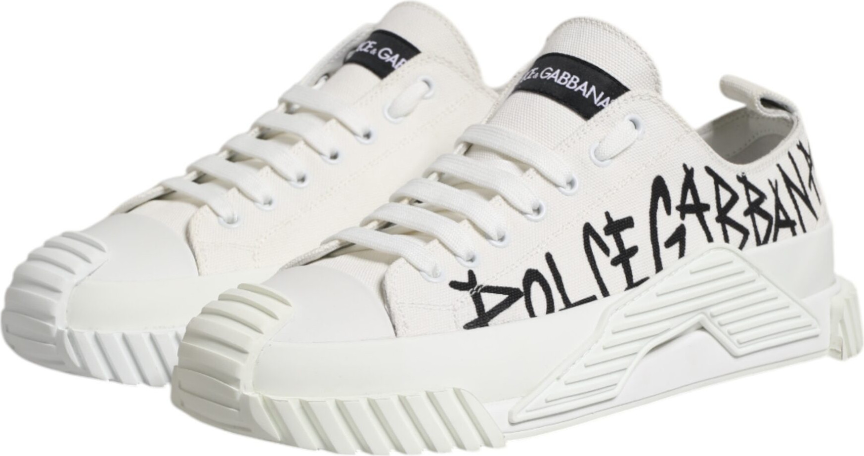 White Cotton NS1 Low Top Sneakers Shoes Dolce & Gabbana